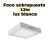 FOCO SOBREPUESTO CUADRADO 12W BLANCA